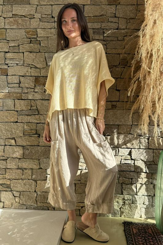 Conrad Box Cotton Knit Custard 